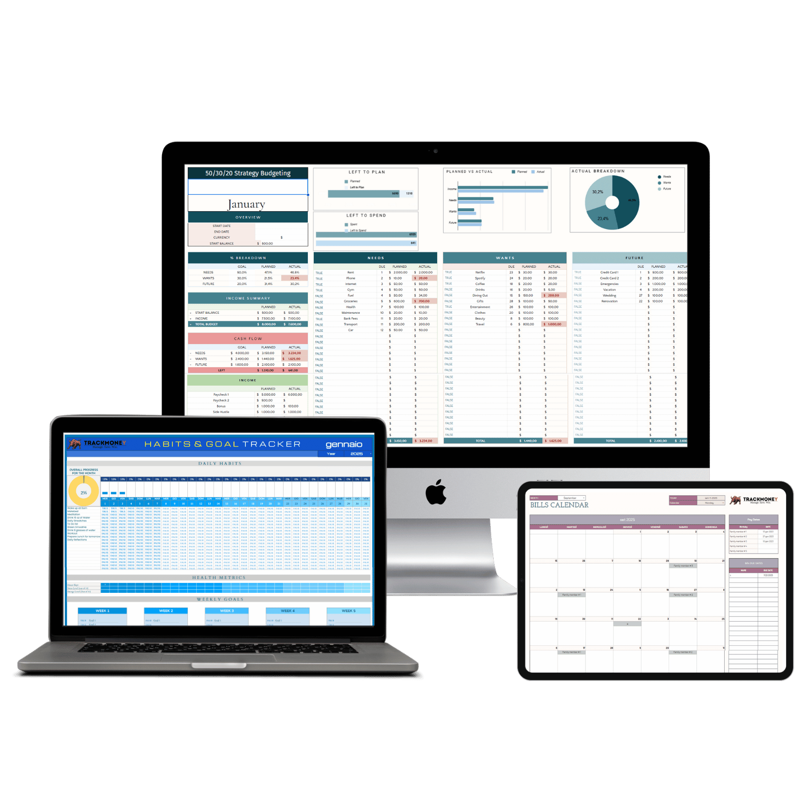 TrackMoney Essentials - Personal Finance & Productivity Kit
